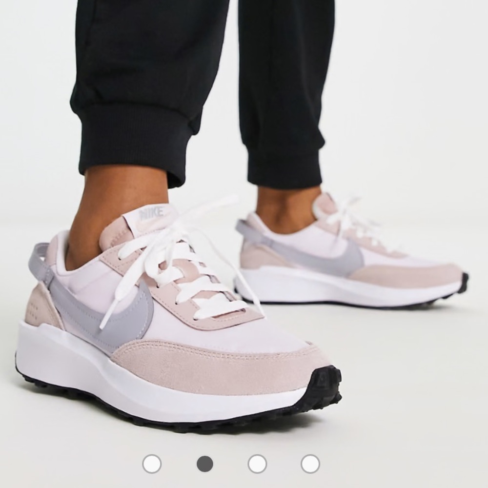 Nike Blush Pink and Gray Waffle Debut Sneakers. Women’s Size 9